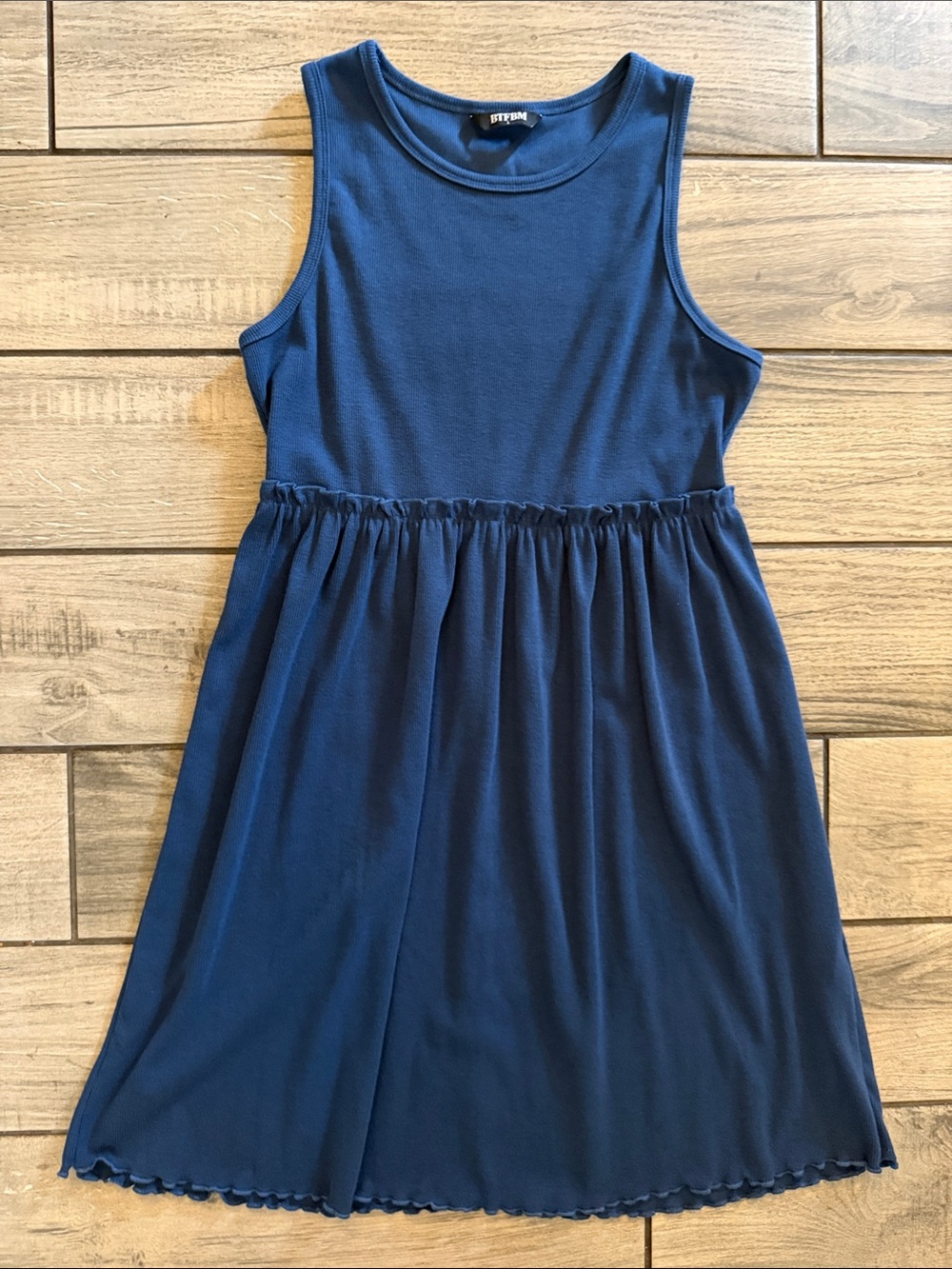 Women Sleeveless Navy Casual Dress